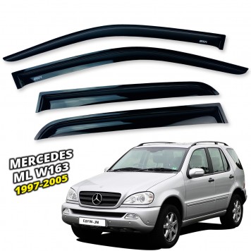 Дефлектори вікон Mercedes ML-class W-163 1997-2005 накладні (DEFL) Q2